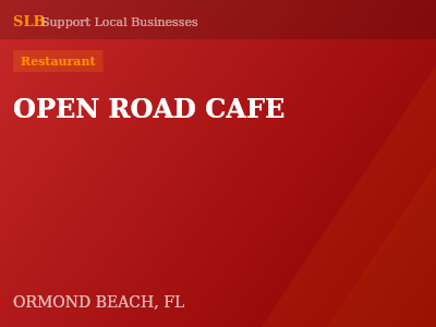OPEN ROAD CAFE — Restaurant in ORMOND BEACH, FL
