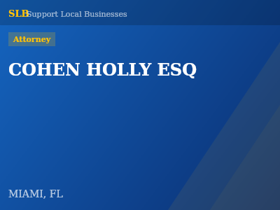 COHEN HOLLY ESQ — Attorney in MIAMI, FL