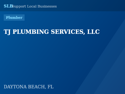 TJ PLUMBING SERVICES, LLC — Plumber in DAYTONA BEACH, FL