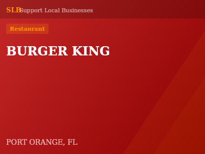 BURGER KING — Restaurant in PORT ORANGE, FL