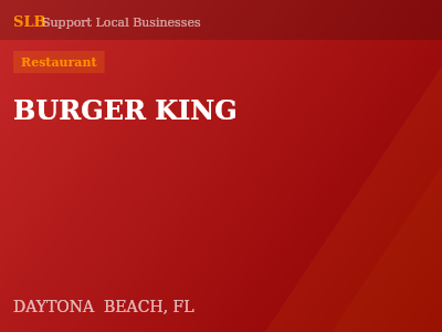 BURGER KING — Restaurant in DAYTONA  BEACH, FL