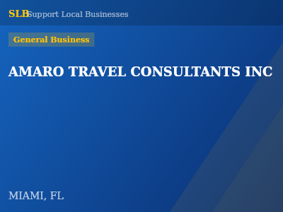AMARO TRAVEL CONSULTANTS INC — General Business in MIAMI, FL