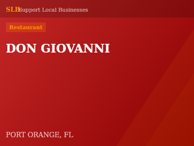 DON GIOVANNI — Restaurant in PORT ORANGE, FL