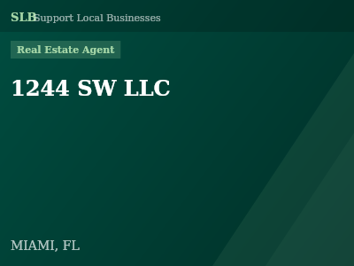 1244 SW LLC — Real Estate Agent in MIAMI, FL
