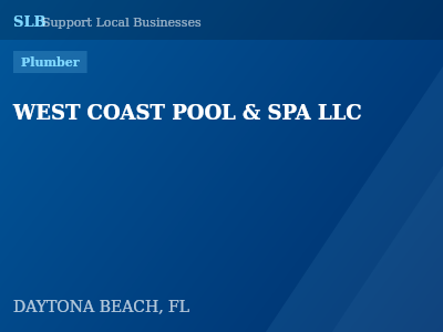 WEST COAST POOL & SPA LLC — Plumber in DAYTONA BEACH, FL