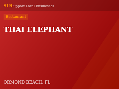 THAI ELEPHANT — Restaurant in ORMOND BEACH, FL