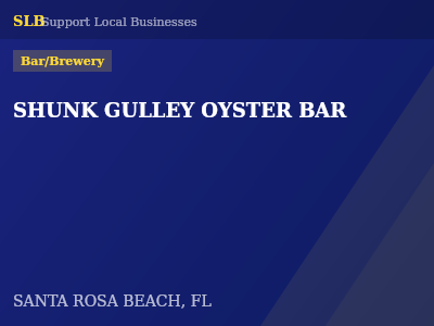 SHUNK GULLEY OYSTER BAR — Bar/Brewery in SANTA ROSA BEACH, FL