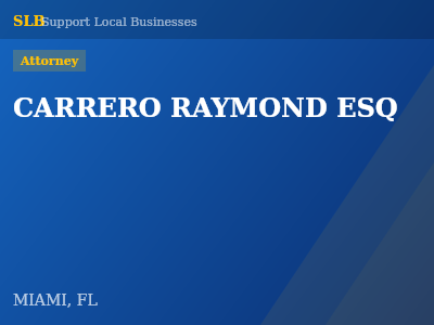 CARRERO RAYMOND ESQ — Attorney in MIAMI, FL