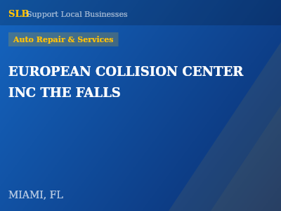 EUROPEAN COLLISION CENTER INC THE FALLS — Auto Repair & Services in MIAMI, FL