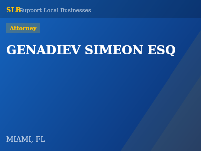 GENADIEV SIMEON ESQ — Attorney in MIAMI, FL