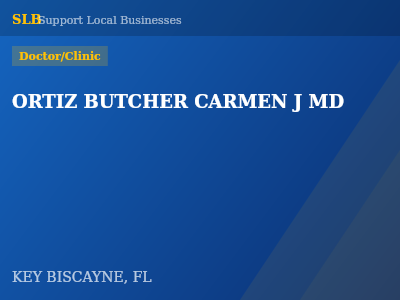 ORTIZ BUTCHER CARMEN J MD — Doctor/Clinic in KEY BISCAYNE, FL