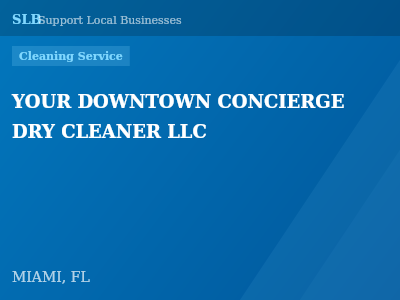 YOUR DOWNTOWN CONCIERGE DRY CLEANER LLC — Cleaning Service in MIAMI, FL
