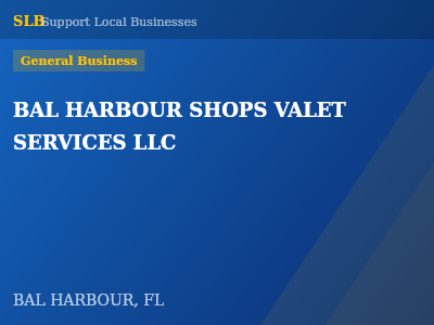 BAL HARBOUR SHOPS VALET SERVICES LLC — General Business in BAL HARBOUR, FL