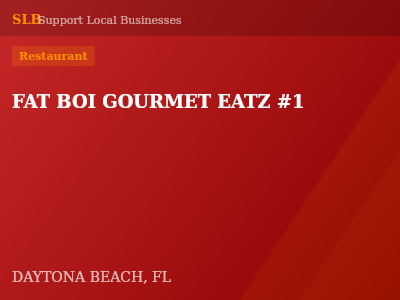 FAT BOI GOURMET EATZ #1 — Restaurant in DAYTONA BEACH, FL