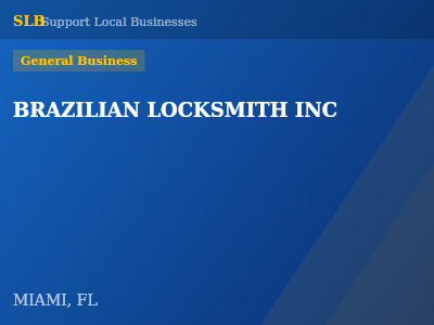 BRAZILIAN LOCKSMITH INC — General Business in MIAMI, FL