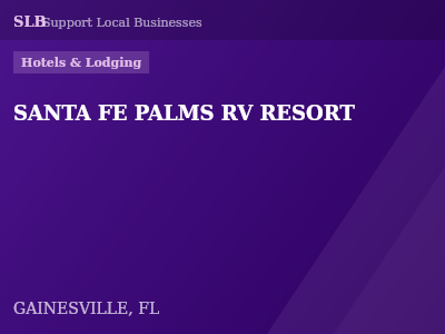 SANTA FE PALMS RV RESORT — Hotels & Lodging in GAINESVILLE, FL