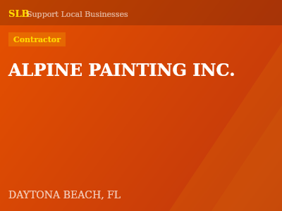 ALPINE PAINTING INC. — Contractor in DAYTONA BEACH, FL