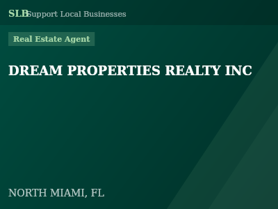 DREAM PROPERTIES REALTY INC — Real Estate Agent in NORTH MIAMI, FL