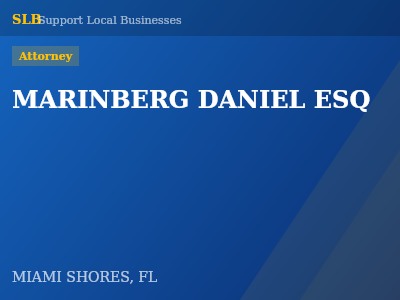 MARINBERG DANIEL ESQ — Attorney in MIAMI SHORES, FL