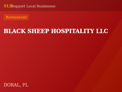 BLACK SHEEP HOSPITALITY LLC — Restaurant in DORAL, FL
