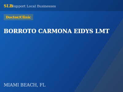 BORROTO CARMONA EIDYS LMT — Doctor/Clinic in MIAMI BEACH, FL