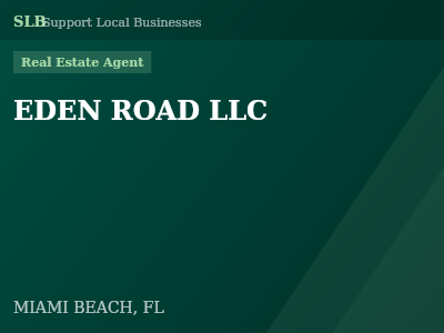 EDEN ROAD LLC — Real Estate Agent in MIAMI BEACH, FL