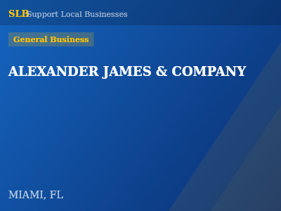 ALEXANDER JAMES & COMPANY — General Business in MIAMI, FL