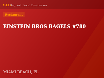 EINSTEIN BROS BAGELS #780 — Restaurant in MIAMI BEACH, FL