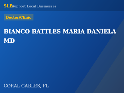 BIANCO BATTLES MARIA DANIELA MD — Doctor/Clinic in CORAL GABLES, FL