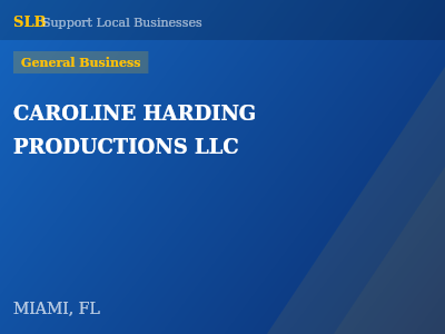 CAROLINE HARDING PRODUCTIONS LLC — General Business in MIAMI, FL