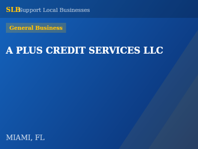 A PLUS CREDIT SERVICES LLC — General Business in MIAMI, FL