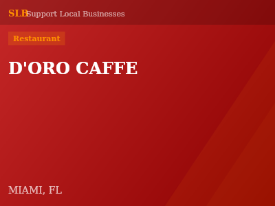 D'ORO CAFFE — Restaurant in MIAMI, FL