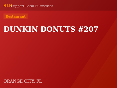 DUNKIN DONUTS #207 — Restaurant in ORANGE CITY, FL