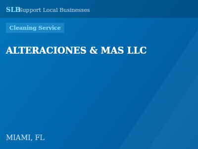 ALTERACIONES & MAS LLC — Cleaning Service in MIAMI, FL