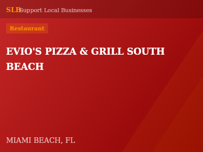 EVIO'S PIZZA & GRILL SOUTH BEACH — Restaurant in MIAMI BEACH, FL