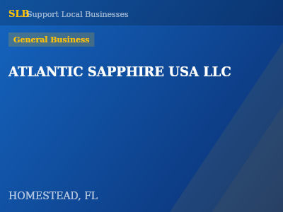 ATLANTIC SAPPHIRE USA LLC — General Business in HOMESTEAD, FL
