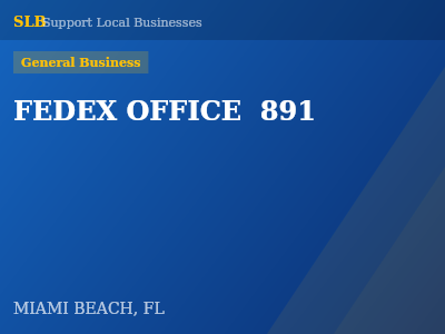 FEDEX OFFICE  891 — General Business in MIAMI BEACH, FL