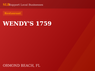WENDY'S 1759 — Restaurant in ORMOND BEACH, FL