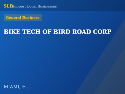 BIKE TECH OF BIRD ROAD CORP — General Business in MIAMI, FL