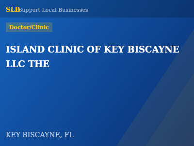 ISLAND CLINIC OF KEY BISCAYNE LLC THE — Doctor/Clinic in KEY BISCAYNE, FL