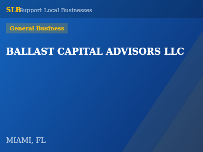 BALLAST CAPITAL ADVISORS LLC — General Business in MIAMI, FL