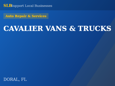 CAVALIER VANS & TRUCKS — Auto Repair & Services in DORAL, FL