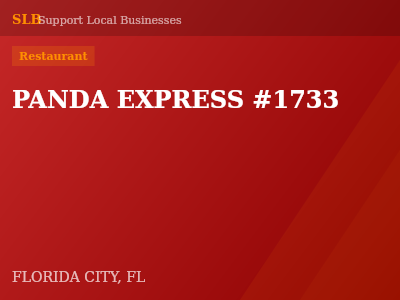 PANDA EXPRESS #1733 — Restaurant in FLORIDA CITY, FL