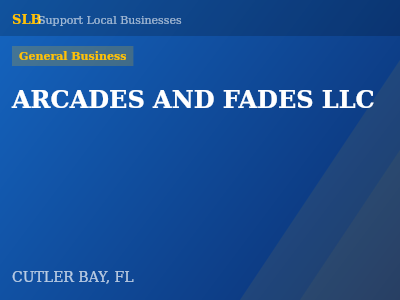 ARCADES AND FADES LLC — General Business in CUTLER BAY, FL