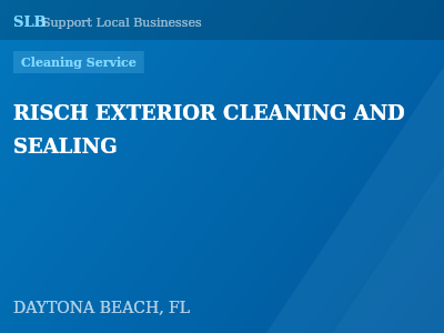 RISCH EXTERIOR CLEANING AND SEALING — Cleaning Service in DAYTONA BEACH, FL