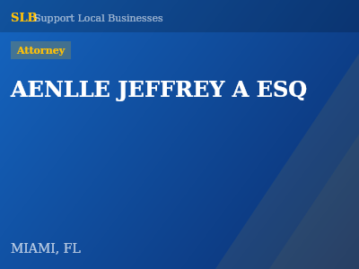 AENLLE JEFFREY A ESQ — Attorney in MIAMI, FL