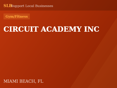 CIRCUIT ACADEMY INC — Gym/Fitness in MIAMI BEACH, FL